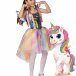 🌈🦄 Szivárvány Unikornis jelmez – varázslatos farsangi ruha kislányoknak