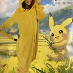 ⚡ Pokémon Stílusú Sárga Karakter Jelmez – Kapuc