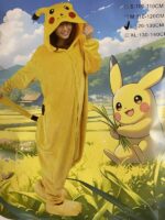 ⚡ Pokémon Stílusú Sárga Karakter Jelmez – Kapuc