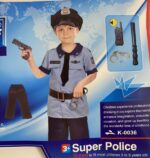 👮‍♂️ Gyerek Rendőr Jelmez – világoskék, kiegészítő