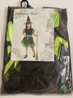 🧙‍♀️ Zöld–fekete Boszorkány Jelmez Kislányoknak - Image 2