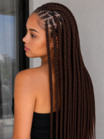 Kanekalon fonóhaj #8 Középbarna – 60 cm – 3×100 g prémium fonóhaj - Image 3