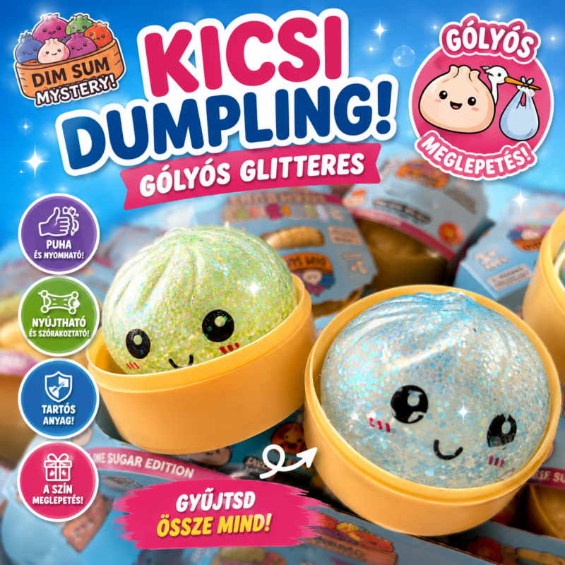 F3E02889-7BED-406B-8FA2-F19897160CF0 Kicsi golyós glitteres dumpling - Image 1