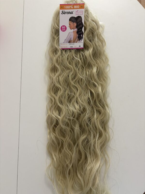 IMG_0064 Sirena Cecilia hullámos copf póthaj 80 cm – 180 g – Hőálló – 88-as szőke árnyalat - Image 1